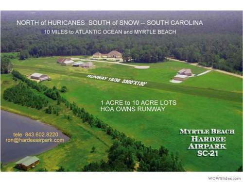 Airpark looking towards the East. 16 acre lake at lower left.